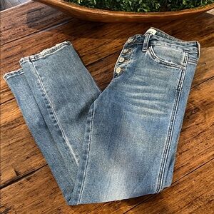 Vervet Button Fly Straight Leg Jeans.  Size 27